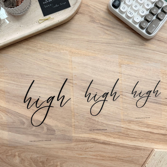 High Cursive Dashboard