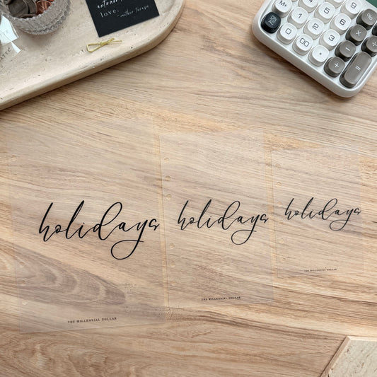 Holidays Cursive Dashboard