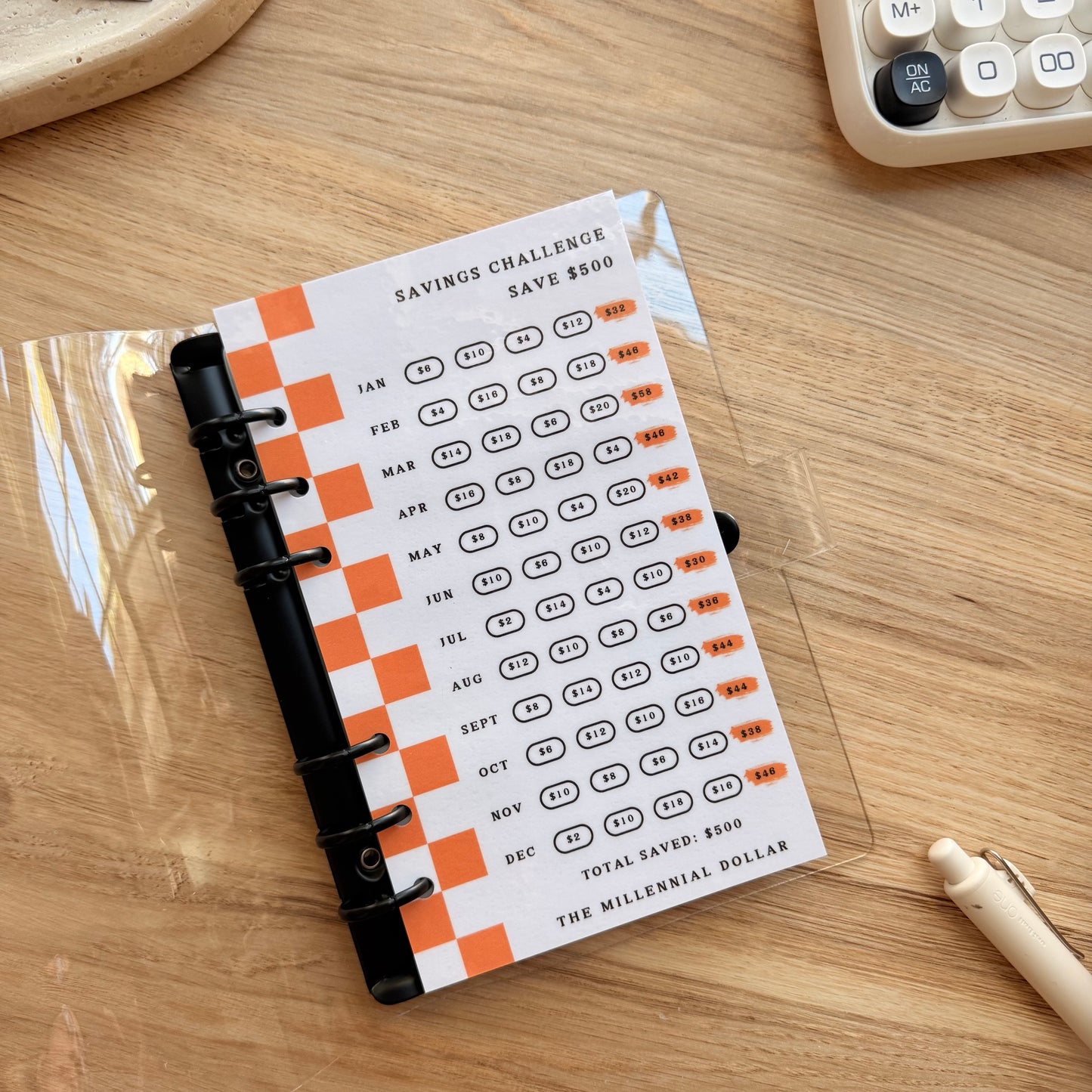 Yearly/Monthly $500 Savings Challenge Binder Bundle | PSL