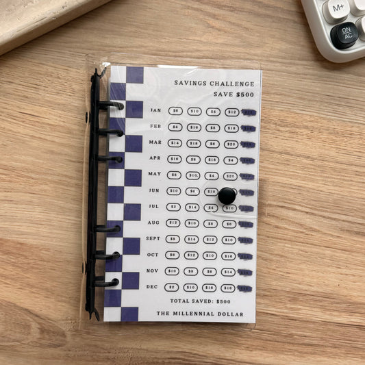 Yearly/Monthly $500 Savings Challenge Binder Bundle | Purple Haze