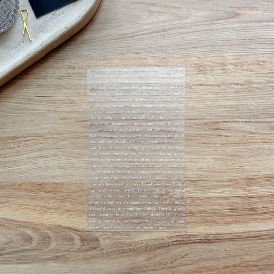 Frosted Mindset Passage Dashboard | White