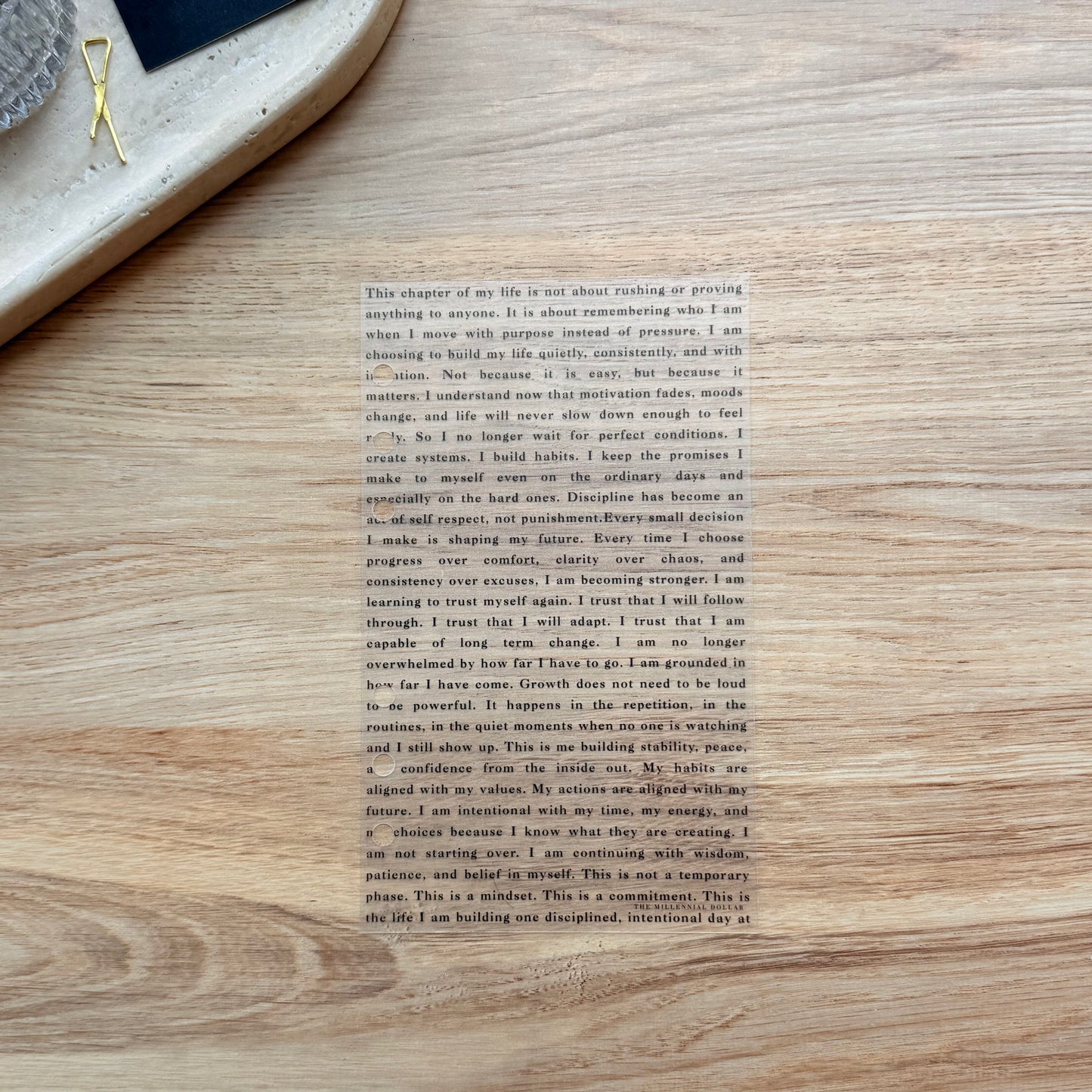 Frosted Mindset Passage Dashboard | Black