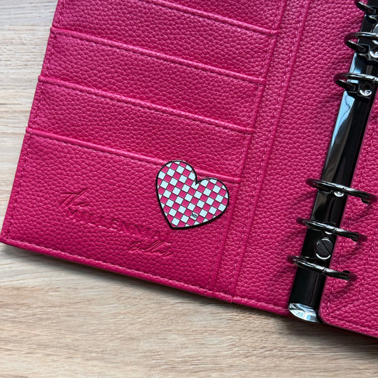 Prism Punch | Checkered Heart | Magnetic Binder Pin