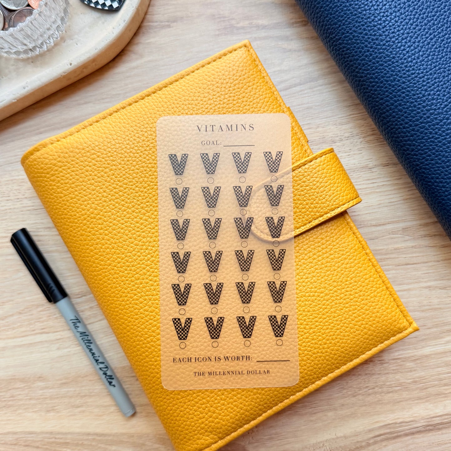 Vitamins // Cash Envelope Savings Tracker